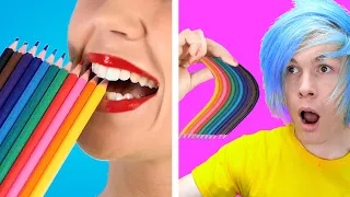 TRYING 10 Best SCHOOL HACKS! DIY School Supplies, School Crafts & Funny Situations by Crafty Panda