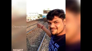 Guy hit by Train while taking selfie