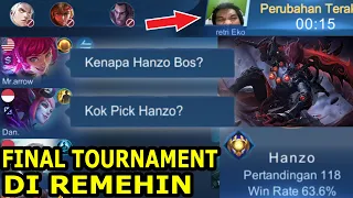 DI KIRA NGETROLL PICK HANZO DI TOURNAMENT , TIM OURA EKO DI REMEHKAN - Mobile Legends