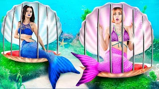 ¡Sirena Buena vs Sirena Mala en Prisión! Escapamos de una Prisión Submarina