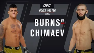 UFC 4 - IA Gilbert Burns VS IA Khamzat Chimaev UFC 273 bout