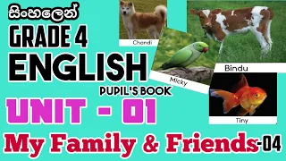 Unit 04|My Family and Friends|Grade 4 English in Sinhala | SL National Syllabus|Part 04