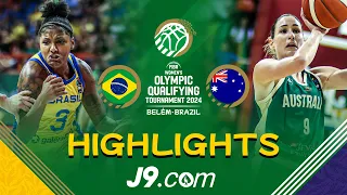 Opals overcome tough test on the road in Brazil | J9 Highlights | FIBA Women's OQT 2024