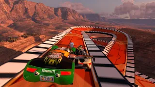 Trackmania Highway 35 race in "Cliffside Realm"