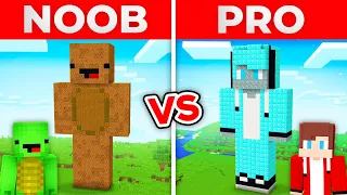 JJ PRO RICH vs Mikey NOOB POOR STATUE Survival Battle in Minecraft Maizen