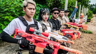 LTT Game Nerf War : Couple Warriors SEAL X Nerf Guns Fight Destroy Crime Mr Zero Crazy Fake Genius