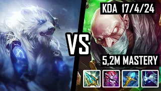 SINGED vs VOLIBEAR (TOP) | 17/4/24 | 5.2M Mastery Points | 13.10