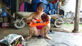 Repairing a severely damaged electronic rice cooker, a genius at repairing electrical equipment