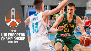 Slovenia v Lithuania - Full Game - FIBA U16 European Championship 2019