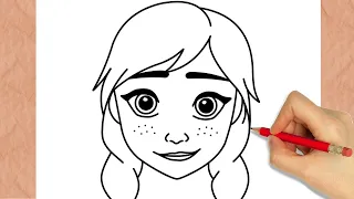 How to Draw ANNA I Frozen