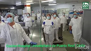 Trabajadoras del Hospital de Puerto Real te animan a quedarte en casa