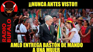 INCREIBLE Andrés Manuel López Obrador entrega bastón de mando a Claudia Sheinbaum futura presidente