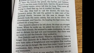 Adventures of Don Quixote Chapter 20: Don Quixote’s Last Illness