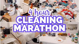 4 HOUR CLEANING MARATHON // DECLUTTERING AND ORGANIZING // HOURS OF CLEANING MOTIVATION //BECKY MOSS