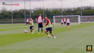 Mesut Ozil training with Arsenal!