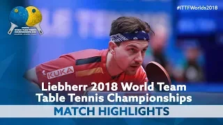 2018 World Team Championships Highlights | Timo Boll vs Ho Kwan Kit (Group)