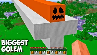 What if you SPAWN LONGEST GOLEM OF 1000 BLOCKS in Minecraft ? BIGGEST IRON GOLEM !
