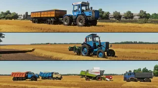 FS22 /Map of SVK Gorbani /#131 Wheat harvesting DON-1500A/B, MTZ-80/82.1, MAZ, HTZ, KRAZ, Lexion 560