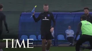 England Training For The World Cup Semi-Final With A Rubber Chicken Is Every Fan's Dream | TIME