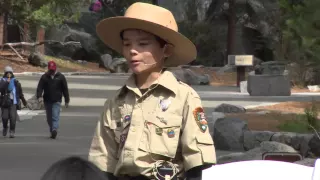 Ranger Gabriel, honorary chairman of Yosemite's 125th anniversary