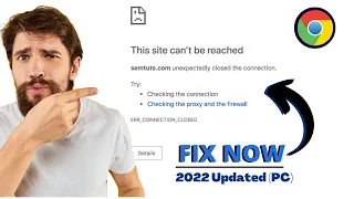 How to Fix "This Site Can't be Reached" | Unexpectedly Closed the Connection n Google Chrome