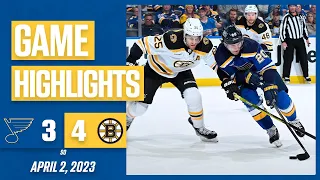 Game Highlights: Bruins 4, Blues 3 (SO)