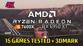 How does the 6950 XT Handle 4K? | 7600X + RX 6950 XT | 15 Games Tested + 3DMark Benchmarks | 4K