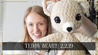 I made  a TEDDY BEAR! | Crochet Vlog