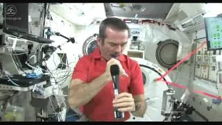 Space Chris Hadfield Brushes his Teeth in Space