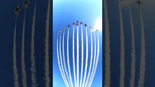 Thunderbirds and Blue Angels Fly in Super Delta Formation