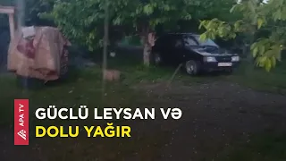 Şimal bölgələrinə düşən doludan görüntülər – APA TV