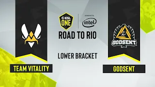 CS:GO - Team Vitality vs. Godsent [Dust2] Map 1 - ESL One: Road to Rio - Lower Bracket - EU