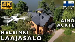 LAAJASALO 🚁 TULLISAARI DRONE - AINO ACKTEN HUVILA - Finnish Opera Singer - Helsinki Islands to Visit