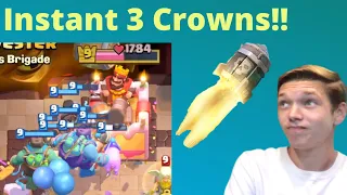 Fastest 3 Crowns in Clash Royale!! - Infinite Elixir Challenge