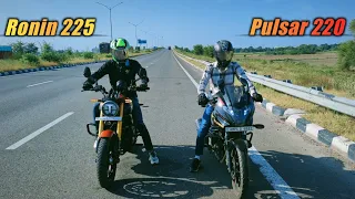 Tvs Ronin 225 Vs Bajaj Pulsar 220 Drag Race 🔥 Who is Long Race Winner??