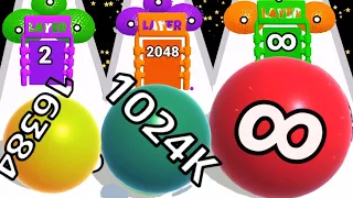 Satisfying mobile game - Ball Run infinity - ball run 2048 gameplay walkthrough max level part 5