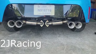 2JRacing Quad Tip Exhaust on a 2.0L CVT 2022 Corolla Hatchback XSE