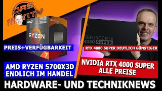 Nvidia RTX 4000 Super - Alle Preise | AMD Ryzen 5700X3D im Handel | RTX 3060 beliebteste Graka