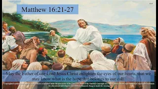 22nd Sunday – OT – A - Gospel - Matthew 16:21–27 – May the Father