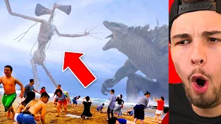 Ich REAGIERE auf SIREN HEAD vs. GODZILLA! (in REAL LIFE)