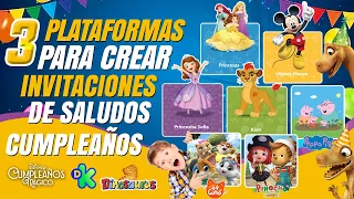 3 SITIOS WEBS para crear INVITACIONES de saludos por CUMPLEAÑOS 100% GRATIS