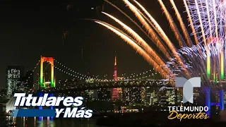 ¡Majestuoso! Aros olímpicos iluminan el cielo nocturno de Tokio | Telemundo Deportes