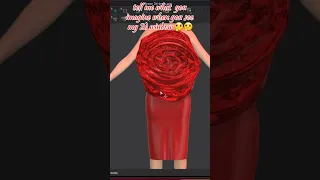 2d vs 3d window clo3d |dress inspired by rose #shorts #clo3d #fashion #rose #youtube #3d #dress