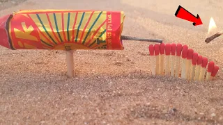 Matches Chain Reaction Dominos vs Diwali Rocket Amazing Experiment 😨