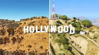 GTA 5 vs GOOGLE Earth #1 | Los Santos and Los Angeles Comparison