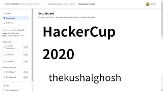 Facebook HackerCup 2020 Qualification Round Problems A B C - With logic and code / solutions