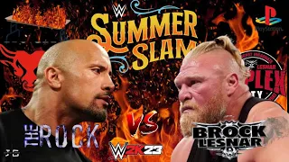 WWE 2K23 The Rock vs. Brock Lesnar Summer Slam Full Match PlayStation 5 Console Gaming PS5 Gameplay