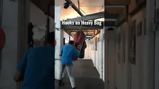 Boxing Hooks on Heavy Bag