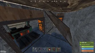 Rust - 2x1 into the standard 2x2 roof bunker under 40 sec. patched.