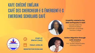 Emerging Scholars Café (Apr. 28, 2023) with Dr. Kapriskie Seide & Pascal Dafinis Ph.D Student
